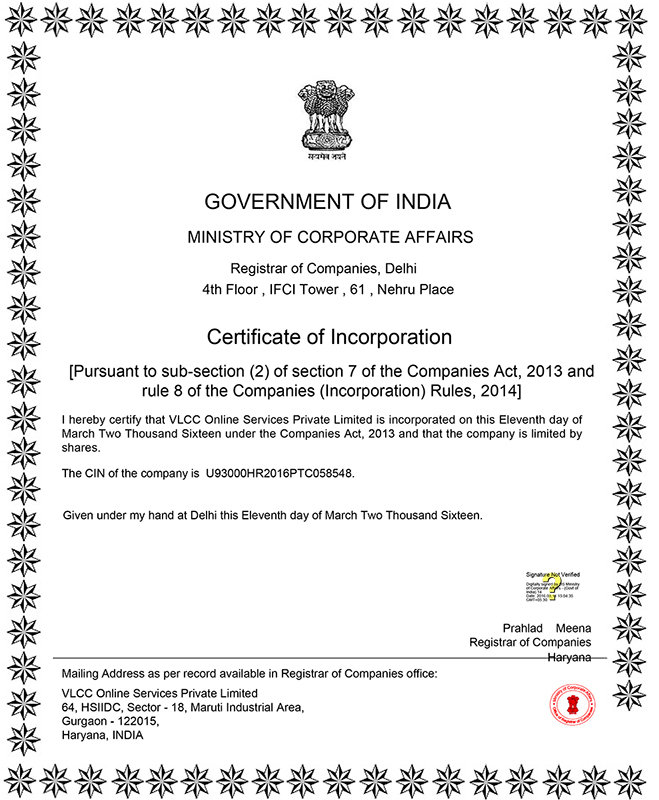 Certificate